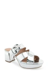 Aerosoles Collin Platform Sandal In Silver