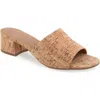 Aerosoles Women's Como Round Toe Slide Sandals In Natural Cork