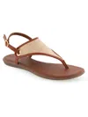 Aerosoles Conchlusion Womens Faux Leather Slingback T-strap Sandals In Multi
