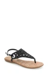 Aerosoles Conclusion Slingback Sandal In Black Crochet Raffia