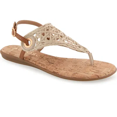 Aerosoles Conclusion Slingback Sandal In Natural Crochet Raffia