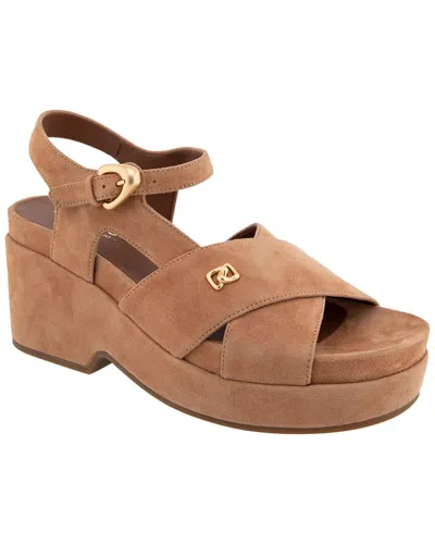 Aerosoles Cora Suede Heeled Sandal In Brown