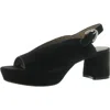 Aerosoles Cornelia Womens Suede Peep-toe Slingback Sandals In Black Suede