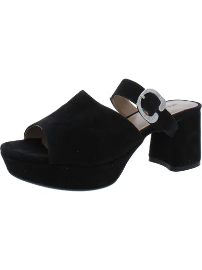 Aerosoles Cosmic Womens Suede Strappy Block Heel In Black