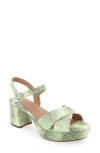 Aerosoles Cosmos Suede Sandal In Gleam Snake Print Leather