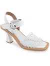 Aerosoles Crew Womens Faux Leather Square Toe Strappy Sandals In Multi