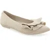 Aerosoles Damira Pointed Toe Flat In Stone Textured Knit Fabric
