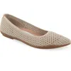 Aerosoles Danielle Knit Flat In Gold Metallic Knit