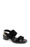 Aerosoles Dantay Slingback Sandal In Black Suede