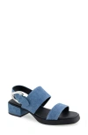 Aerosoles Dantay Slingback Sandal In Blue Jean Denim Suede