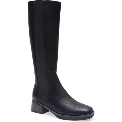Aerosoles Daria Knee High Boot In Black Grainy Pu