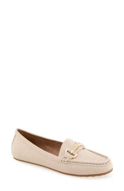 Aerosoles Day Bit Driving Loafer In Light Stone Embossed Leather