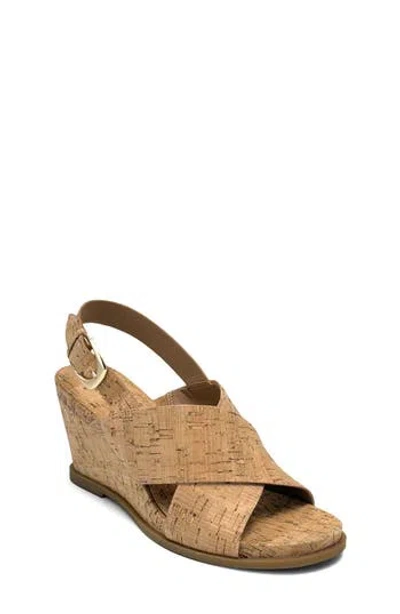 Aerosoles Dayonara Wedge Sandal In Brown