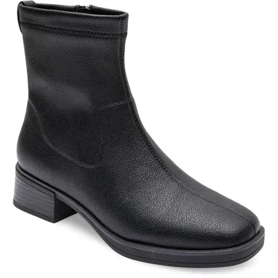Aerosoles Dazzy Womens Zipper Manmade Ankle Boots In Black
