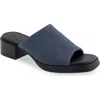Aerosoles Denise Platform Sandal In Dark Blue Stretch Fabric