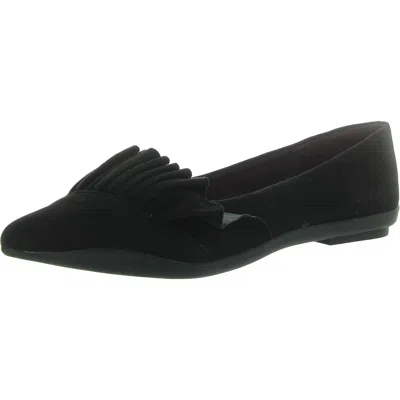 Aerosoles Dillion Womens Suede Slip-on Ballet Flats In Black