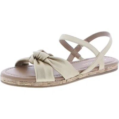 Aerosoles Dover Womens Strappy Slip On Flat Sandals In Multi