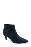 Aerosoles Edith Faux Leather Bootie In Navy Faux Suede