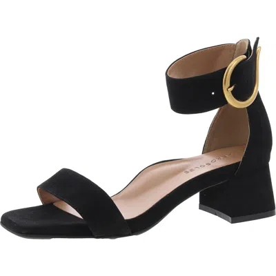 Aerosoles Eliza Womens Leather Buckle Ankle Strap In Black