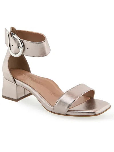 Aerosoles Eliza Womens Leather Buckle Ankle Strap In Multi