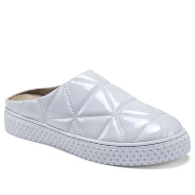 Aerosoles Ella Slippers Women's Blue Quilted Slip On Round Toe Mule Gal1071