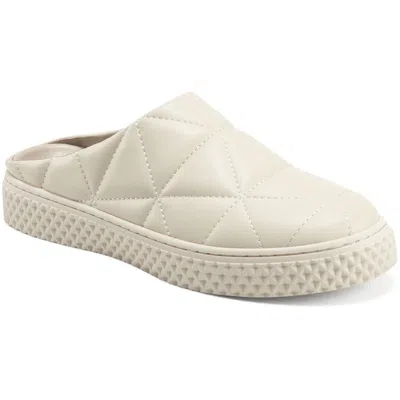 Aerosoles Ella Womens Faux Leather Quilted Mules In Multi