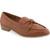 Aerosoles Ellis Ruched Strap Flat In Brown