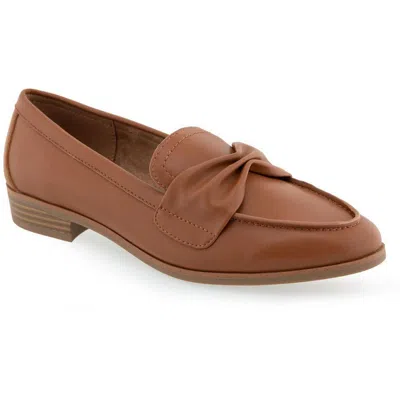 AEROSOLES ELLIS WOMENS SOLID FAUX LEATHER LOAFERS