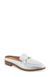 Aerosoles Erik Bit Mule In Silver Metallic Faux Leather