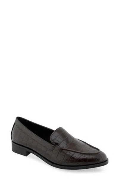Aerosoles Everest Loafer In Java Crocodile Faux Leather-polyurethane