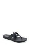 Aerosoles Fallon Harness Sandal In Black Faux Leather