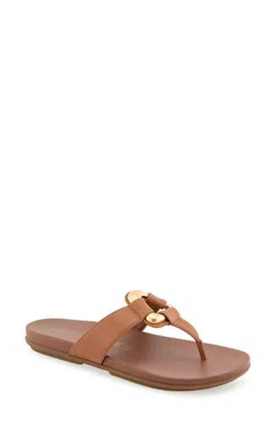 Aerosoles Fallon Harness Sandal In Tan Faux Leather