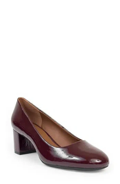Aerosoles Faux Leather Pump In Burgundy