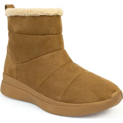 Aerosoles Fawne Faux Shearling Lined Boot In Tnl Tobacco/natural