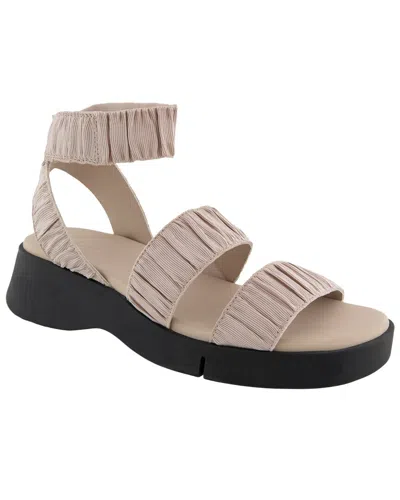 Aerosoles Fiona Flat Sandal In Stone Rouch Fab