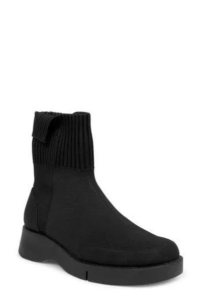 Aerosoles Flame Flatform Knit Bootie In Blk Black