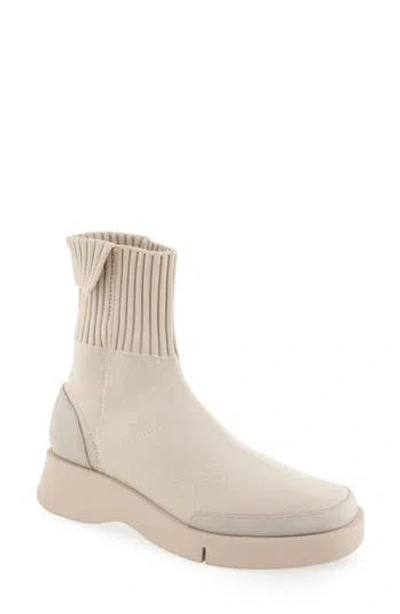 Aerosoles Flame Flatform Knit Bootie In Stone
