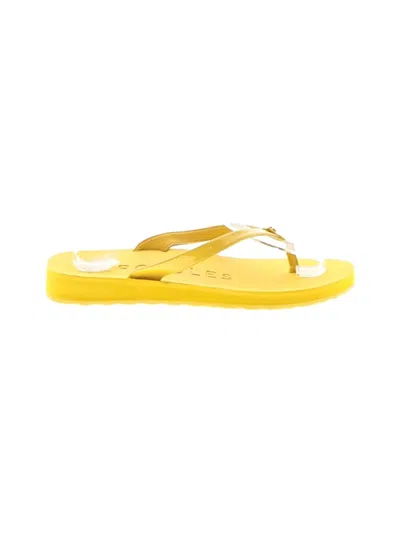 Pre-owned Aerosoles Flip Flops In Yellow