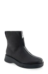 Aerosoles Francis Zip-up Bootie In Black Pebbled Leather