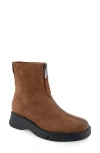 Aerosoles Francis Zip-up Bootie In Tobacco Suede