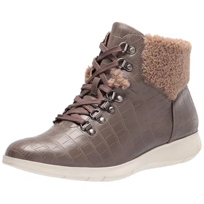 Aerosoles Frankie Ankle Boot Grey Croco Frankie-072 Women's In Gray
