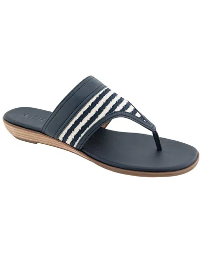 Aerosoles Gesa Canvas Flat Sandal In Blue
