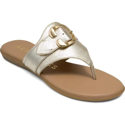 Aerosoles Glitz Sandal In Gold