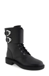 Aerosoles Gobetta Bootie In Black Pebbled Leather