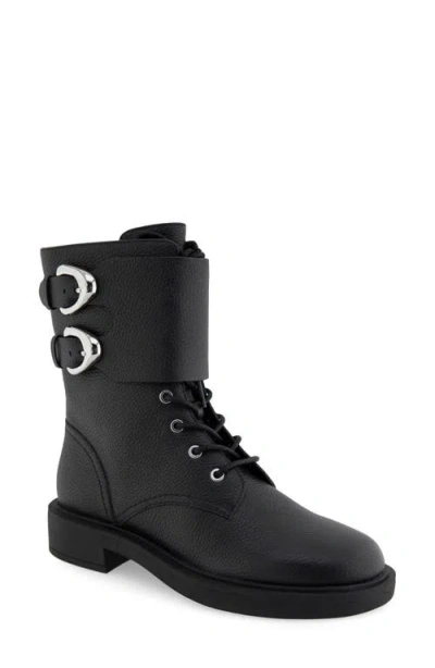 Aerosoles Gobetta Bootie In Black Pebbled Leather