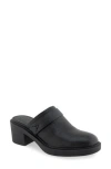 Aerosoles Gunda Mule In Black Pebbled Leather