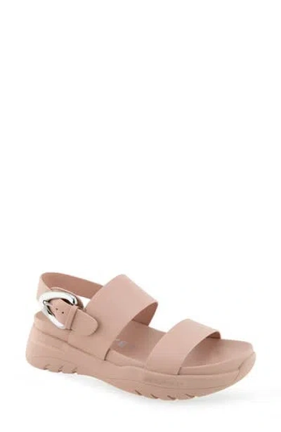 Aerosoles Hari Platform Sandal In Cipria Faux Leather-polyurethane