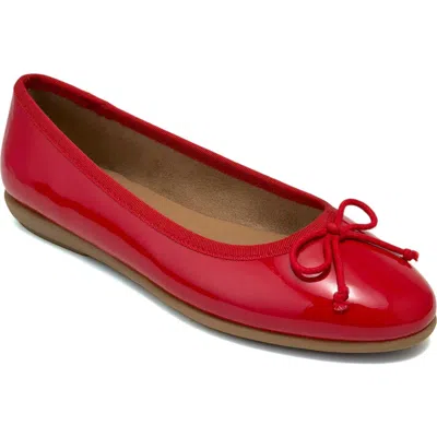 Aerosoles Homebet Raffia Woven Ballet Flat In Red