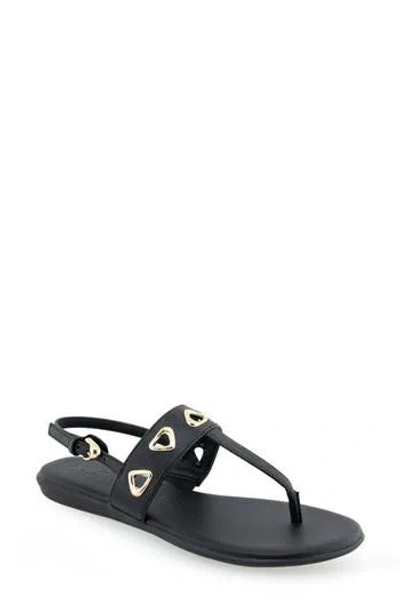 Aerosoles Iago Slingback Sandal In Black Faux Leather