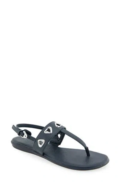 Aerosoles Iago Slingback Sandal In Navy Faux Leather